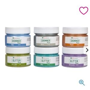 Diamond Press Glitter and Shimmer Paste set of 6